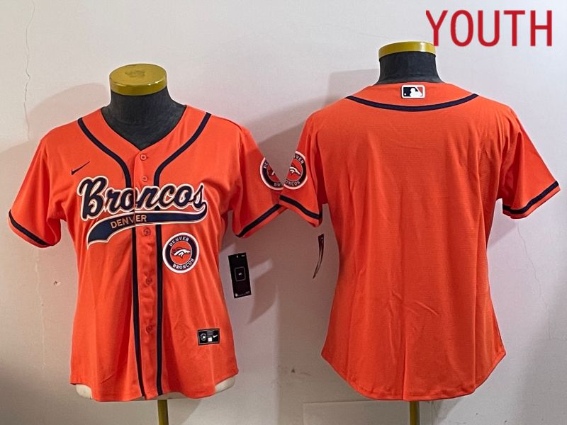 Youth Denver Broncos Blank Orange Joint Name 2024 Nike Limited NFL Jersey style 1->youth nfl jersey->Youth Jersey